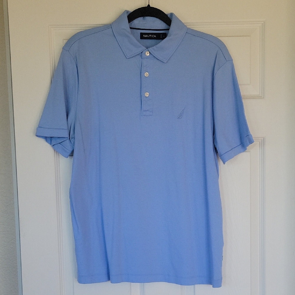 Nautica Men’s Light Sky Blue Polo Shirt